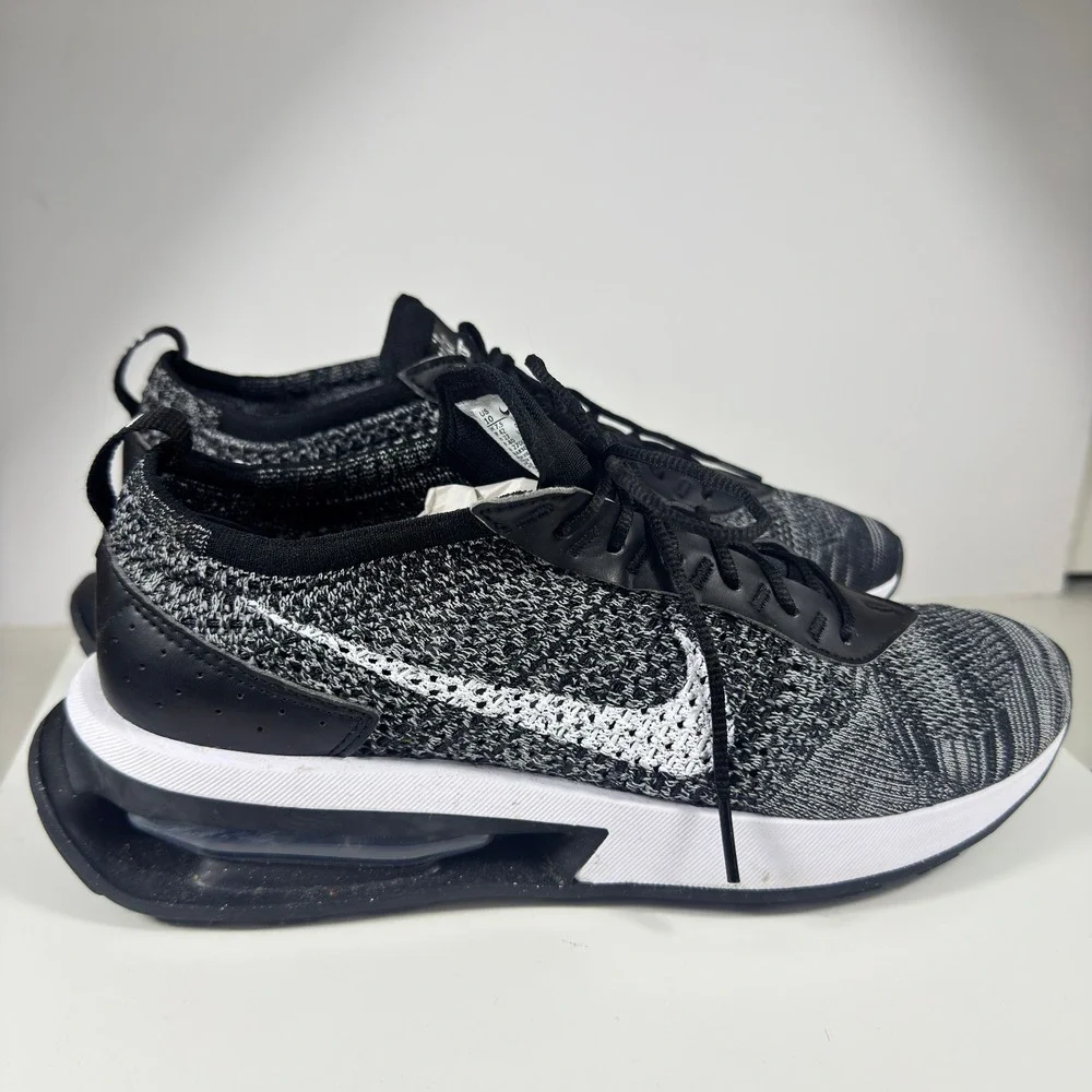 Nike Air Max Flyknit Racer Mens 10 Black White DM9073-001 Running Shoes